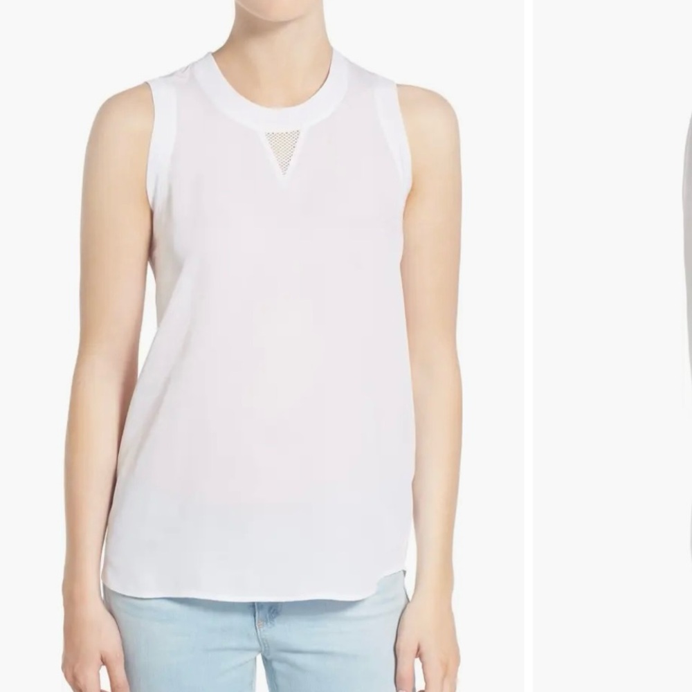 New with tag AG Adriano Goldschmied Sky Silk Tank Top White XS